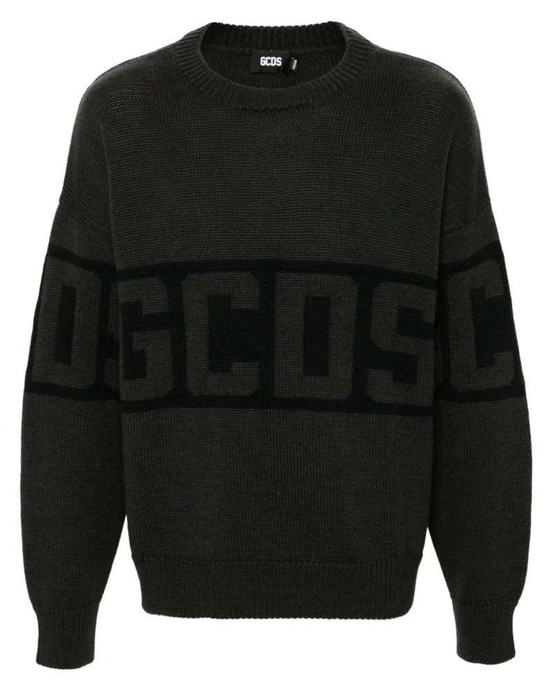 GCDS Pullover mit Logo-Band - Grau Grau