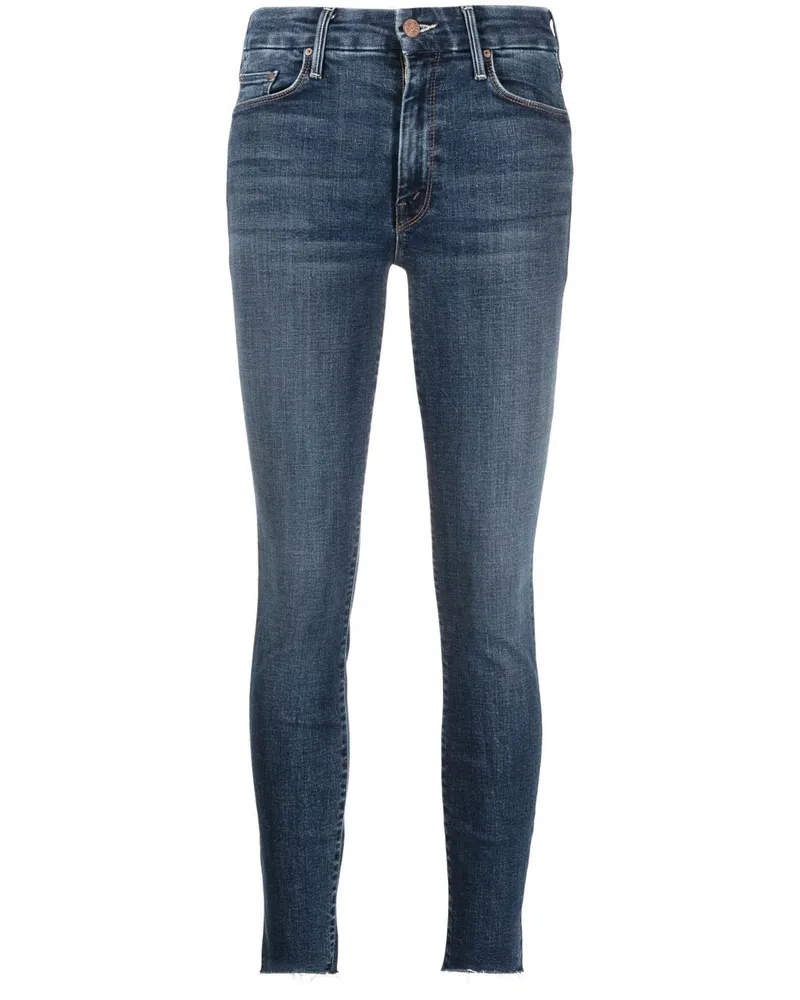 Mother Skinny-Jeans im Distressed-Look - Blau Blau