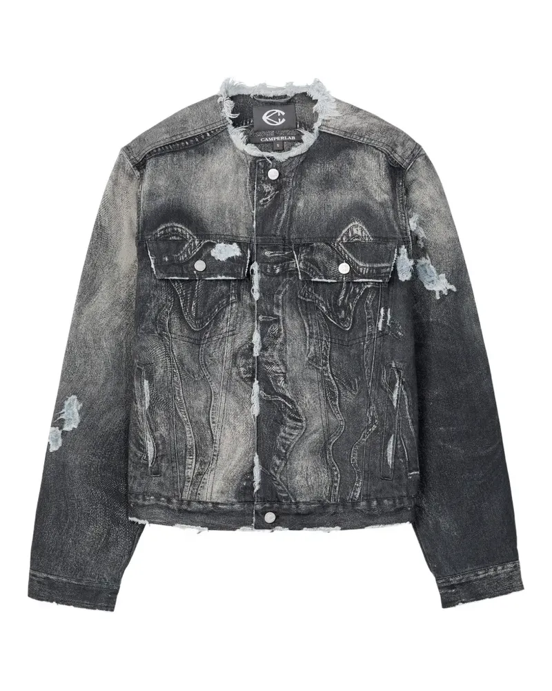 Camper frayed denim jacket - Schwarz Schwarz