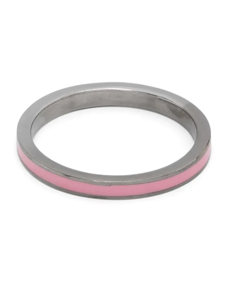 ANIL ARJANDAS Ring mit Emaille-Detail - Rosa Rosa