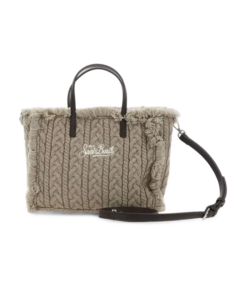 MC2 Saint Barth Colette cable-knit tote bag - Nude Nude