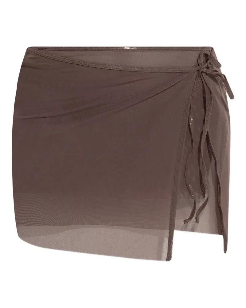 bond-eye Mesh-Rock mit Schleifenverschluss - Braun Braun