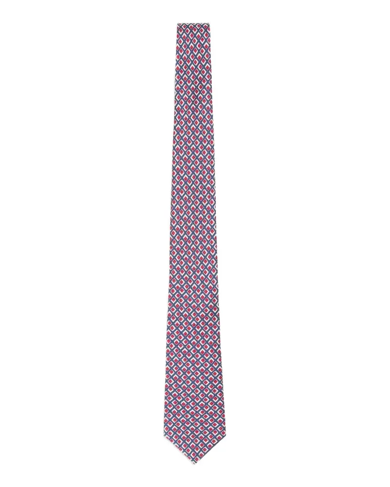 Giorgio Armani Krawatte mit geometrischem Print - Blau Blau