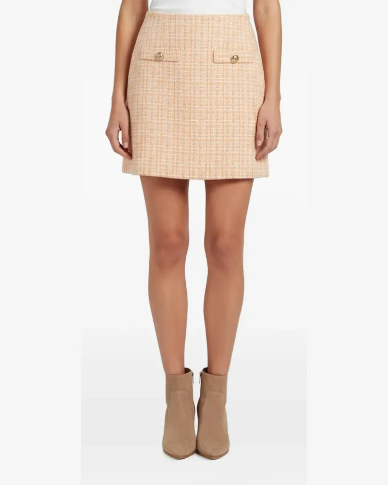 Maje tweed mini mini skirt - Orange Orange