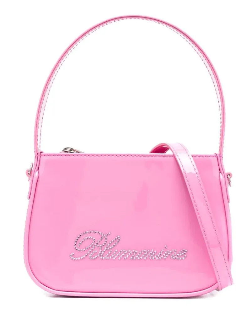 Blumarine Handtasche mit Lackoptik Rosa