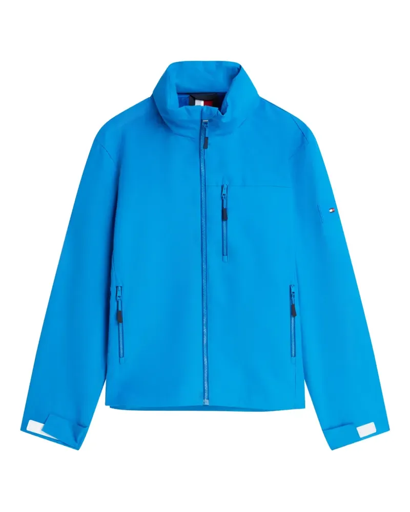 Tommy Hilfiger logo-print hooded jacket - Blau Blau