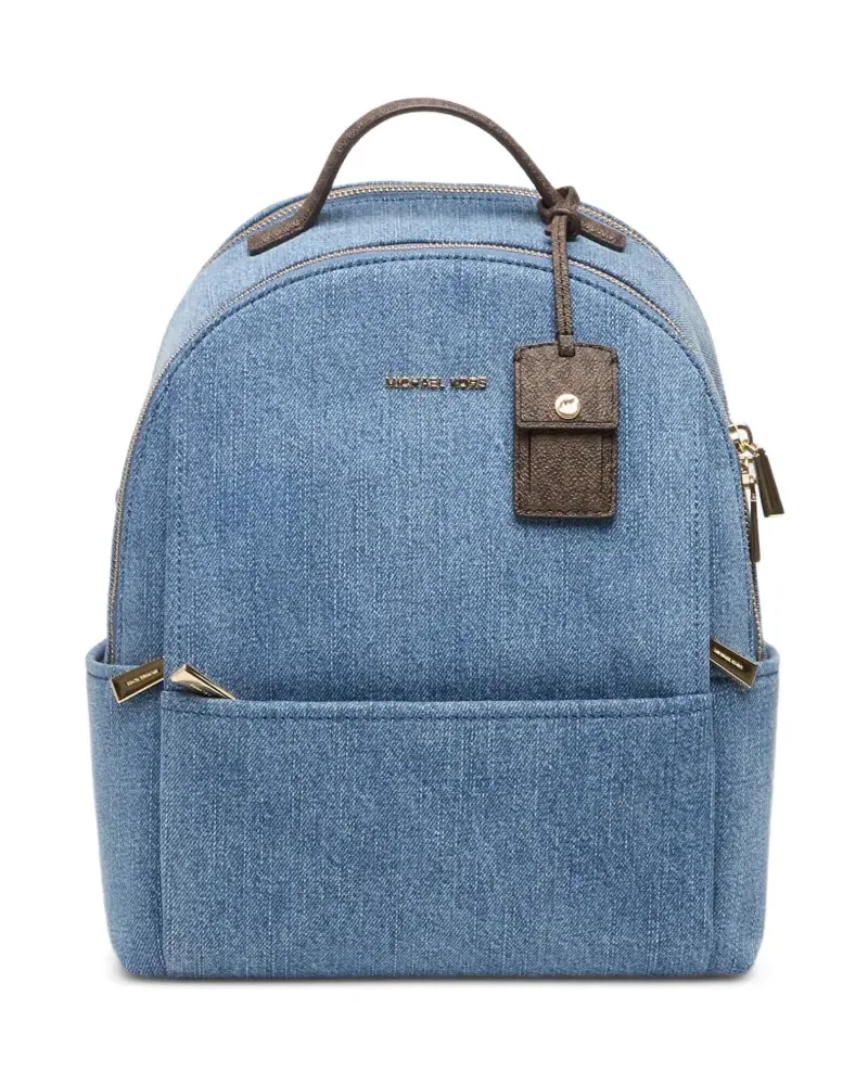 Michael Kors logo-print denim backpack - Blau Blau