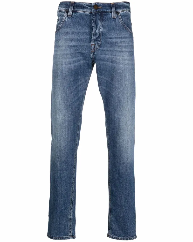 PT TORINO Ausgeblichene Straight-Leg-Jeans - Blau Blau