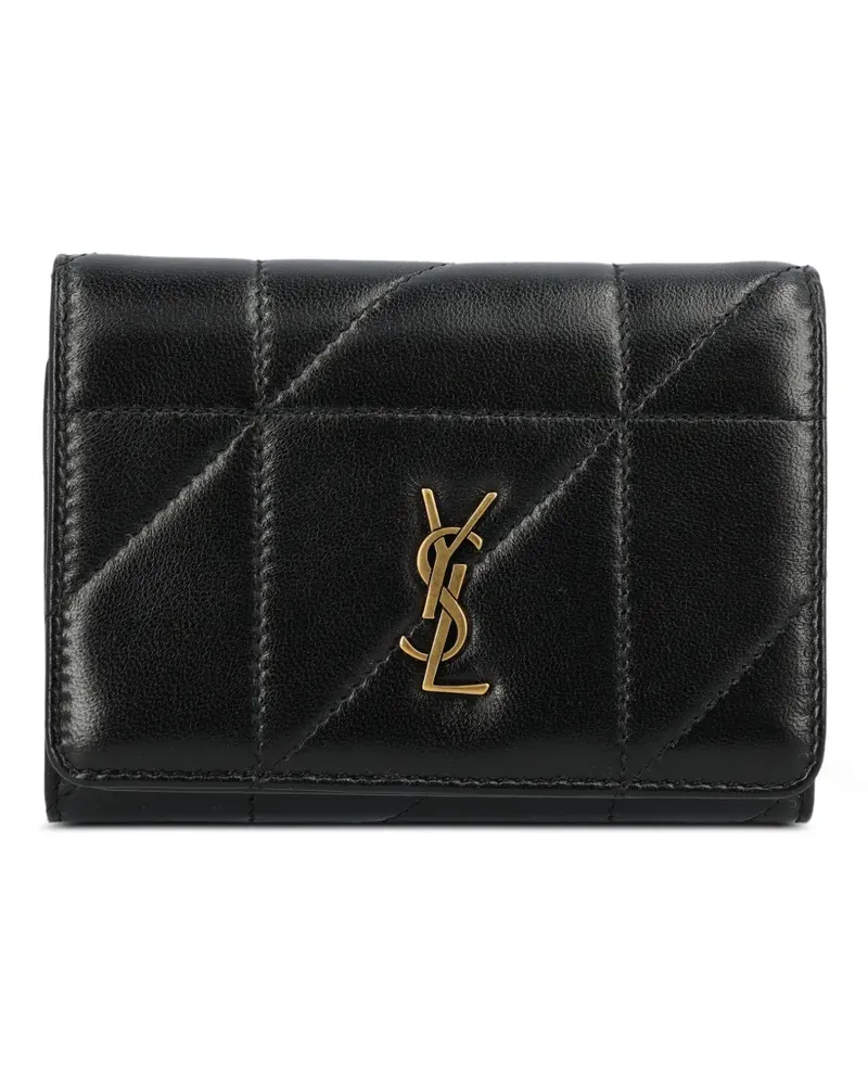 Saint Laurent Schmales Jamie Portemonnaie aus Lammleder - Schwarz Schwarz