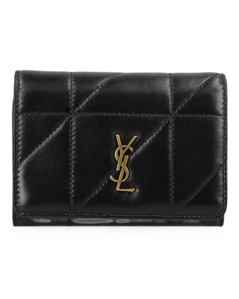 Saint Laurent Schmales Jamie Portemonnaie aus Lammleder - Schwarz Schwarz