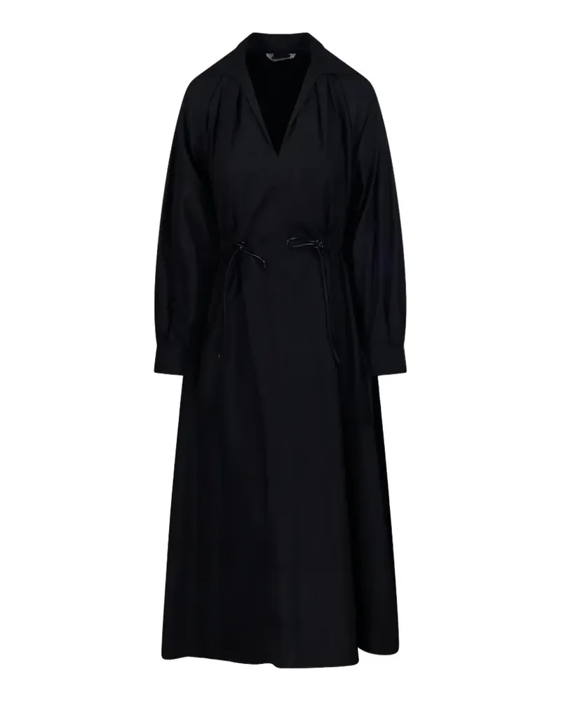 Max Mara V-neck drawstring midi dress - Schwarz Schwarz