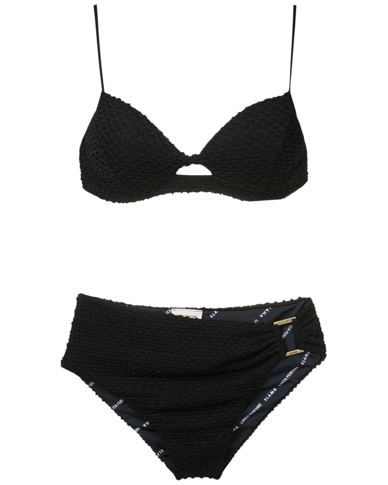 Amir Slama Bikini mit Herzausschnitt - Schwarz Schwarz