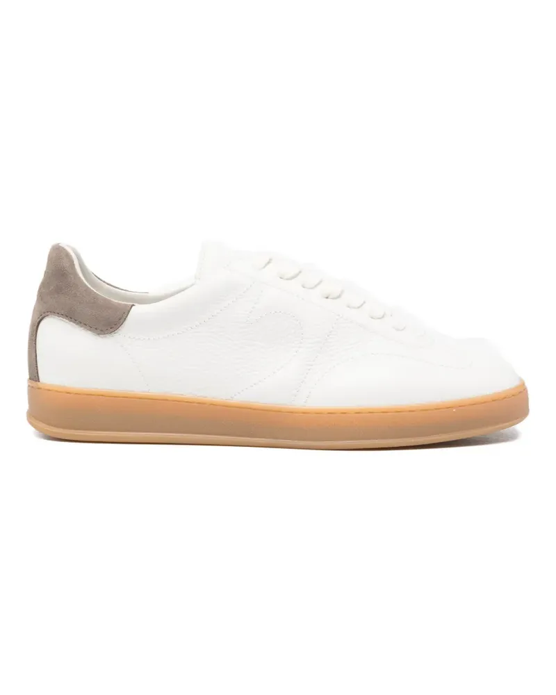 Tagliatore grained-leather sneakers - Weiß Weiß