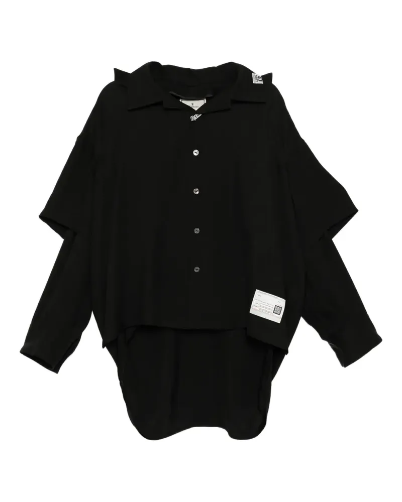 MIHARAYASUHIRO Hemd mit Logo-Patch - Schwarz Schwarz