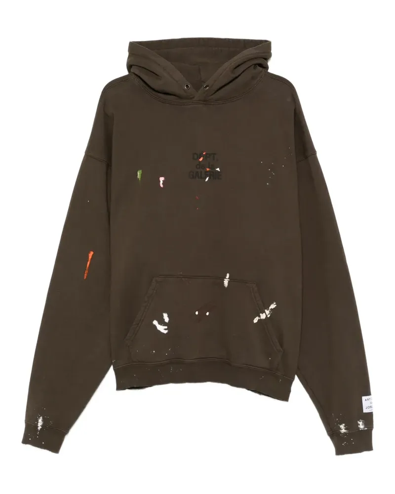 GALLERY DEPT. paint-splatter hooded sweatshirt - Braun Braun