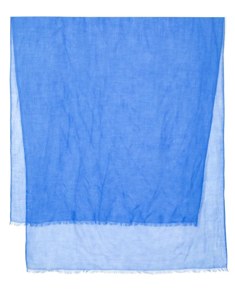 N.Peal Pashmina mit Fransen - Blau Blau