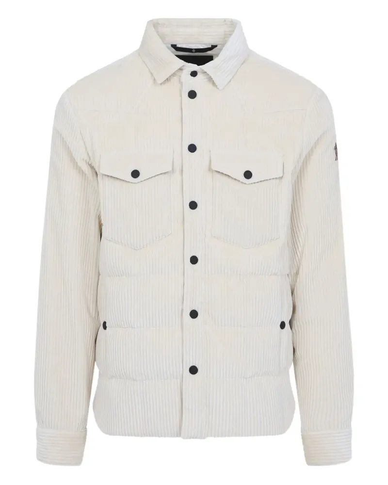 Moncler Mantel aus Cord - Weiß Weiß