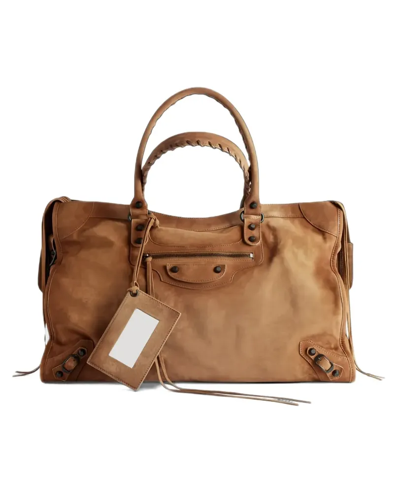 Balenciaga Große Le City Tasche in Kamelbraun - Nude Nude