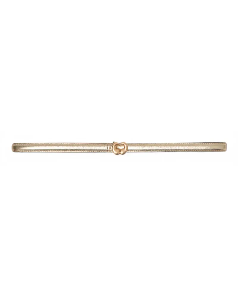 Maje slim metallic leather belt - Gold Gold