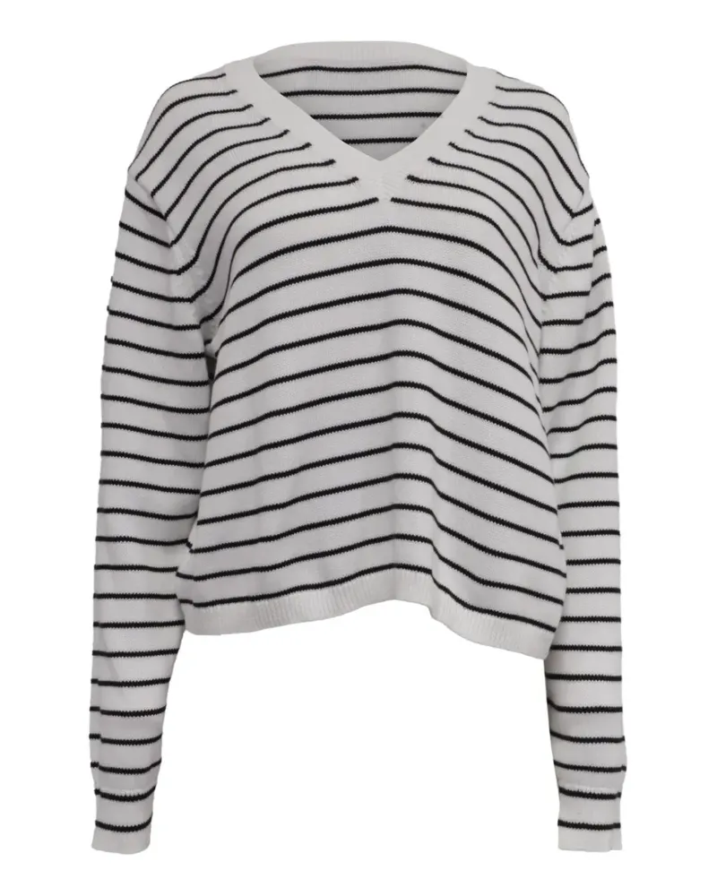Theory striped v-neck sweater - Weiß Weiß