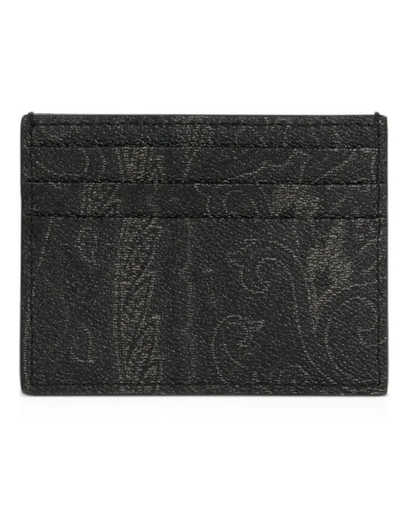 Etro Arnica card holder with leather insert - Schwarz Schwarz