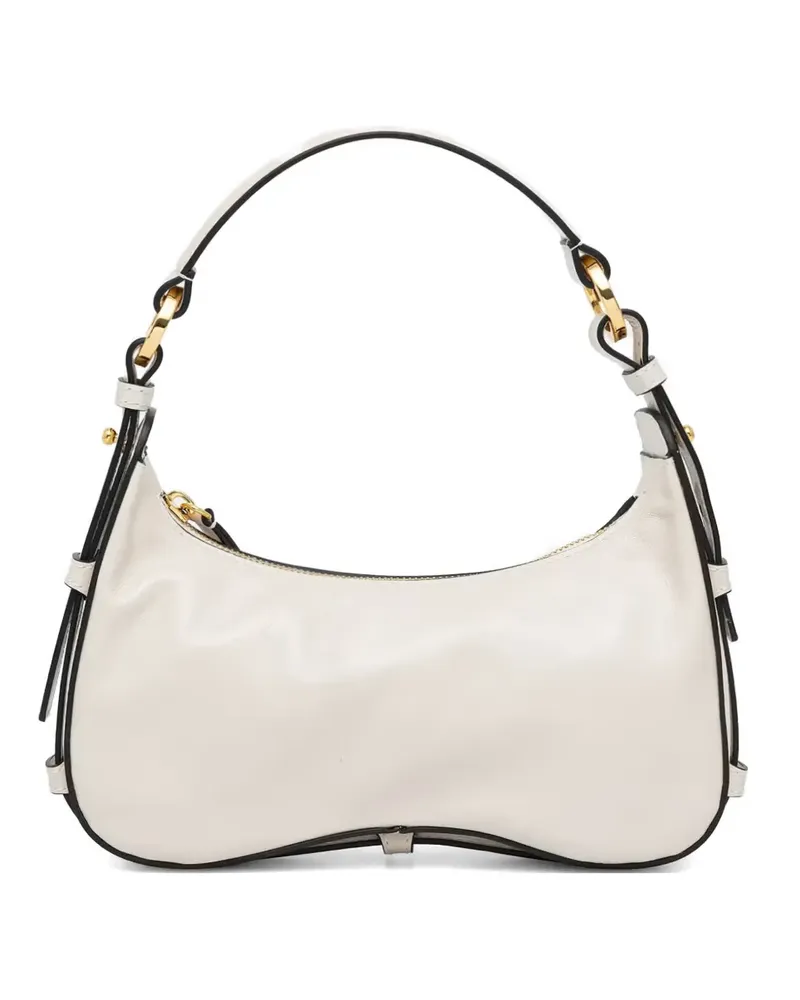 Pollini curved gold-tone hardware tote bag - Nude Nude