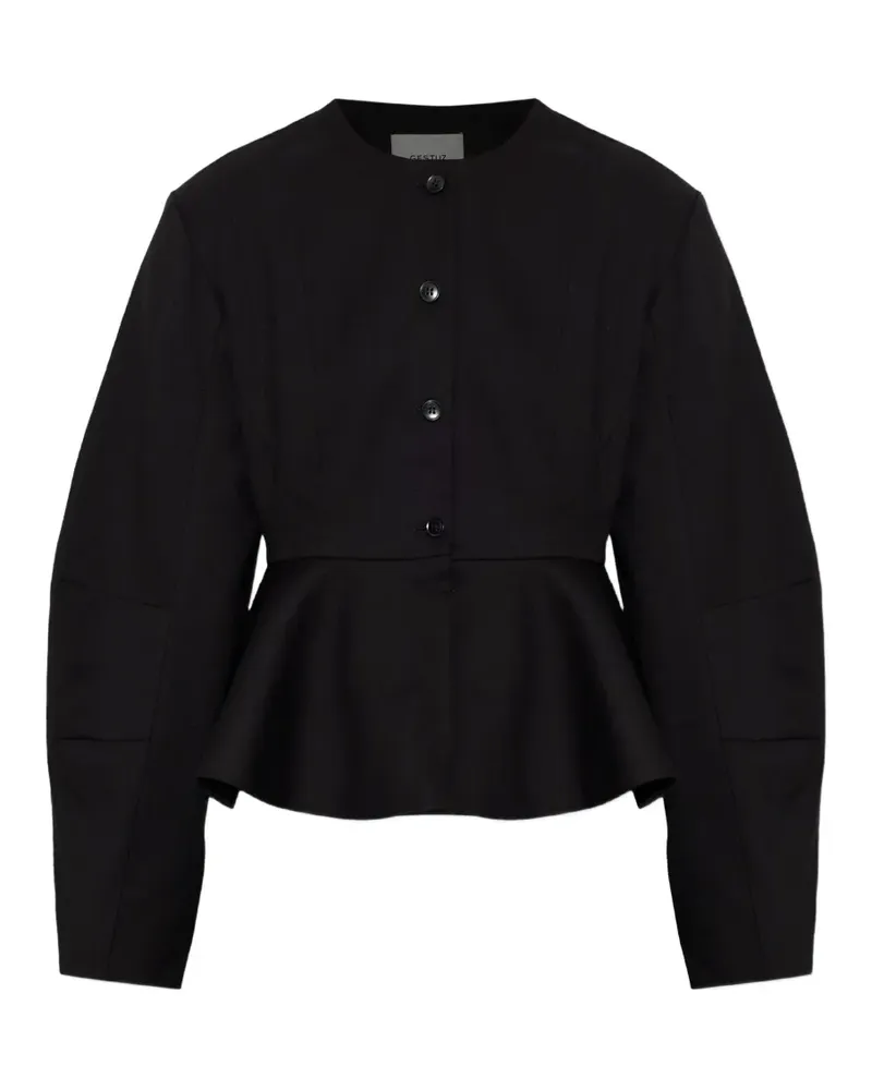 Gestuz Gzpaula peplum jacket - Schwarz Schwarz