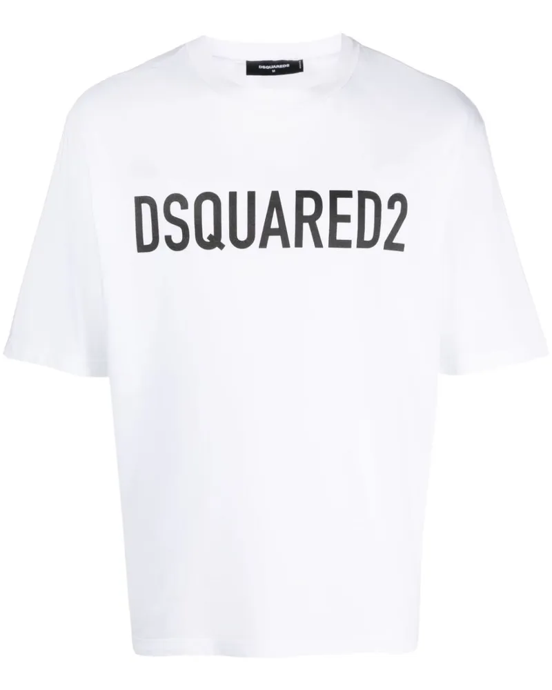Dsquared2 T-Shirt mit Logo-Print - Weiß Weiß