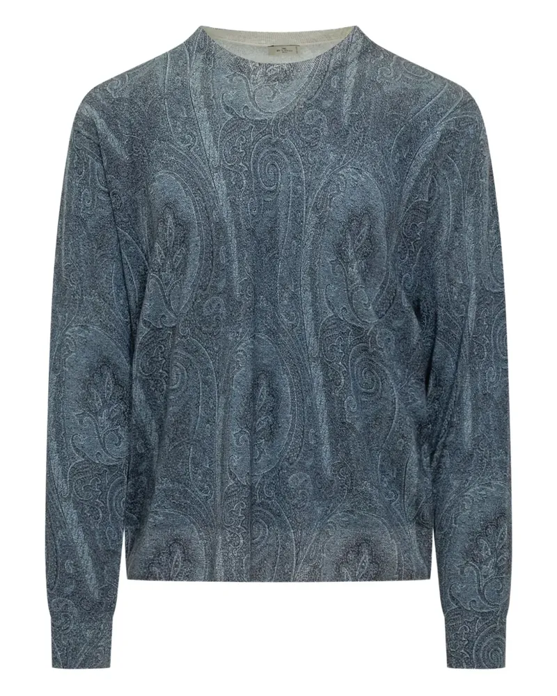 Etro Pullover mit Paisley-Print - Blau Blau