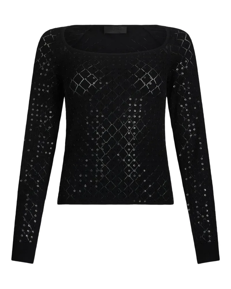 Liu Jo Pullover mit Pailletten - Schwarz Schwarz