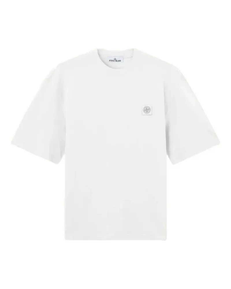 Stone Island 2100030 T-Shirt aus gekämmter Bio-Baumwolle - Weiß Weiß