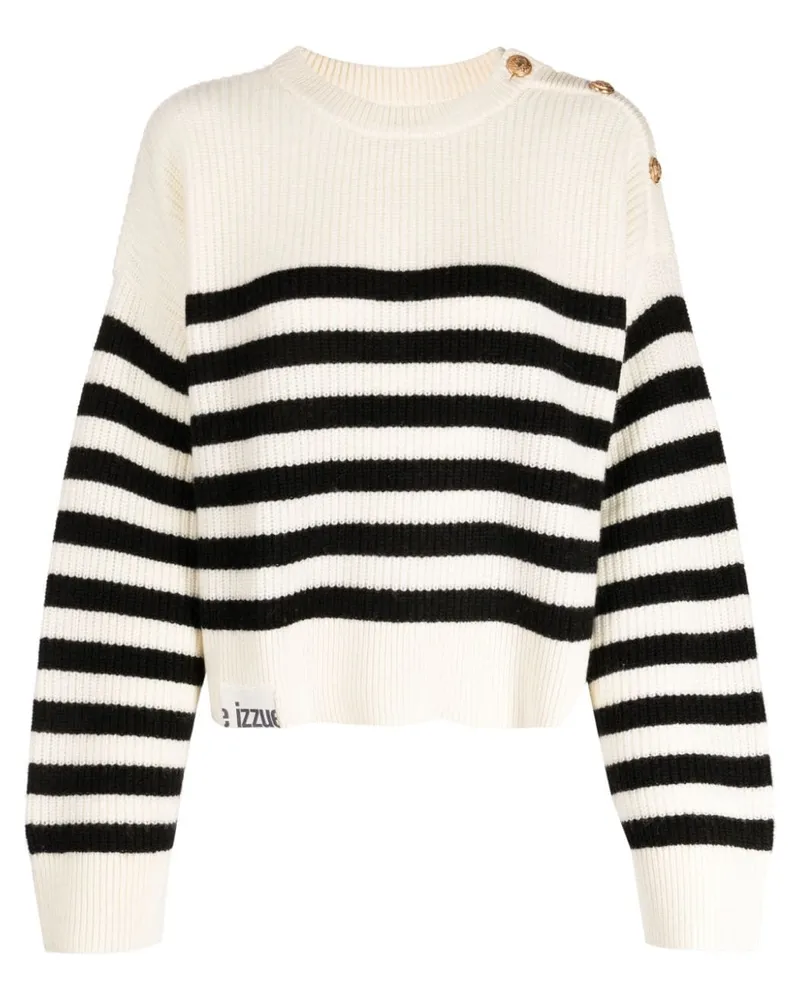 Izzue Pullover mit Logo-Patch - Schwarz Schwarz