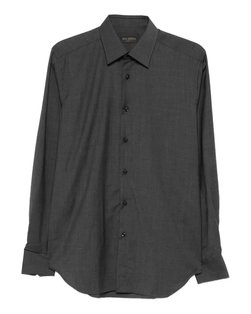 Dell'oglio Meliertes Hemd mit Knöpfen - Grau Grau
