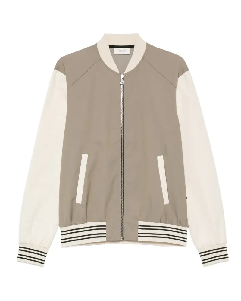Yes London Bomberjacke in Colour-Block-Optik - Grau Grau