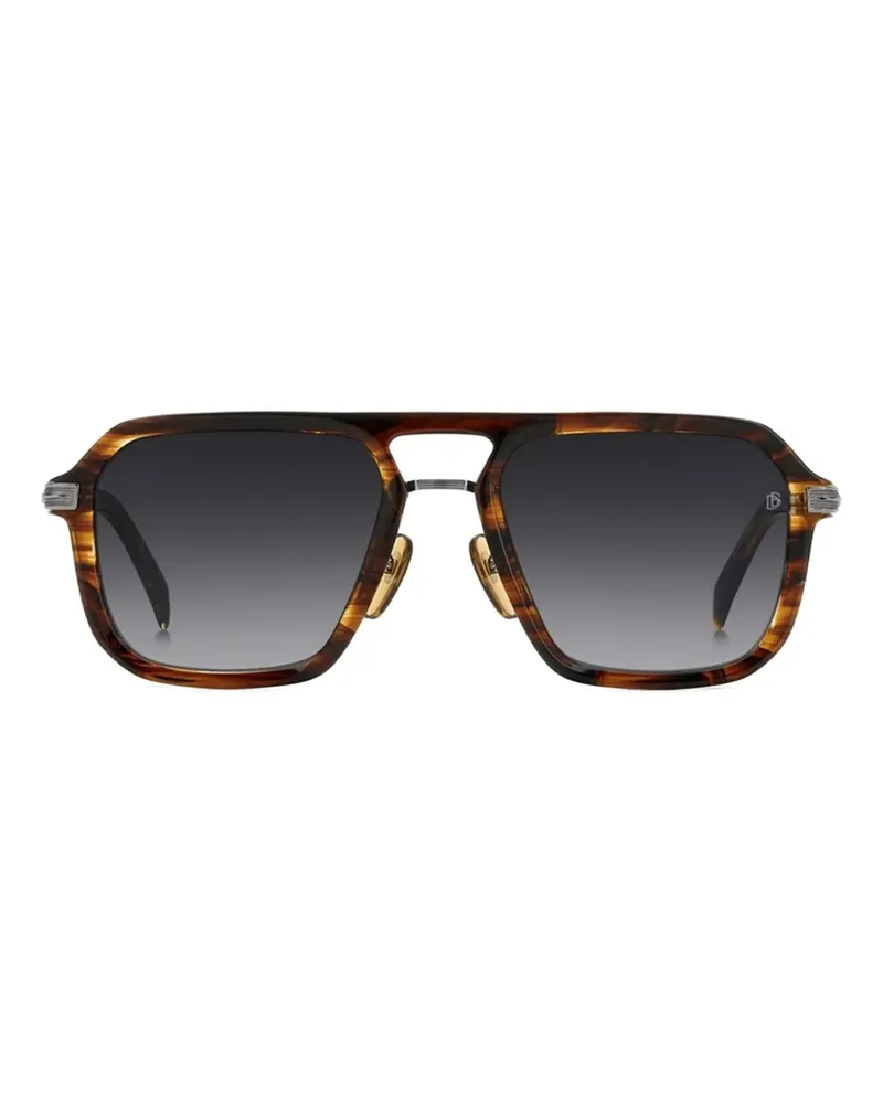 EYEWEAR by DAVID BECKHAM Sonnenbrille mit eckigem Gestell - Braun Braun