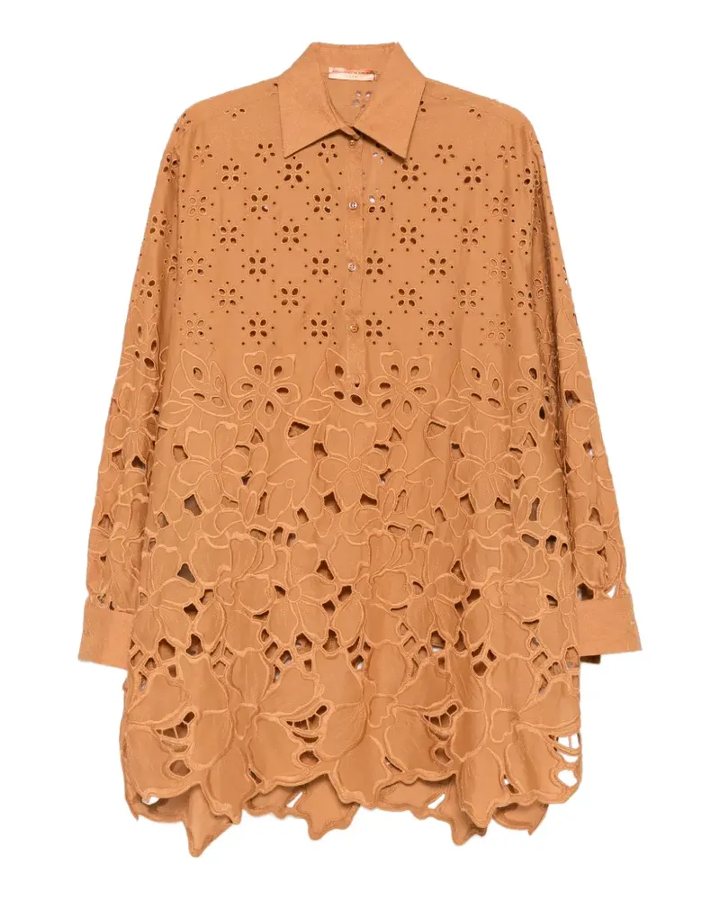 Ermanno Scervino broderie-anglaise mini dress - Nude Nude