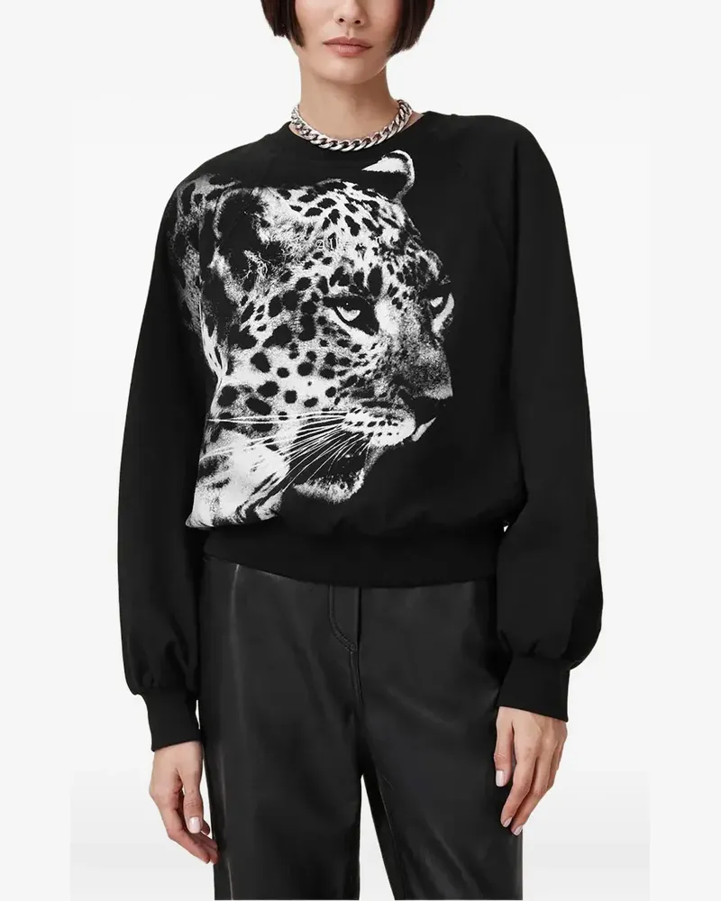 AllSaints Kiara Cygnet Sweatshirt mit Cut-Out - Schwarz Schwarz