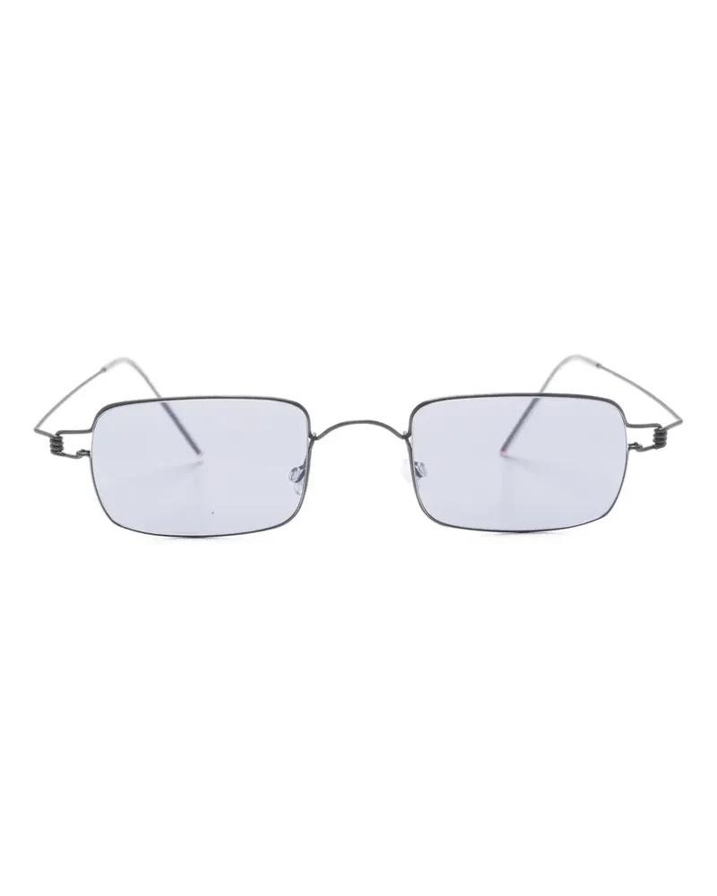 Lindberg Rahmenlose Sonnenbrille mit eckigen Gläsern - Schwarz Schwarz
