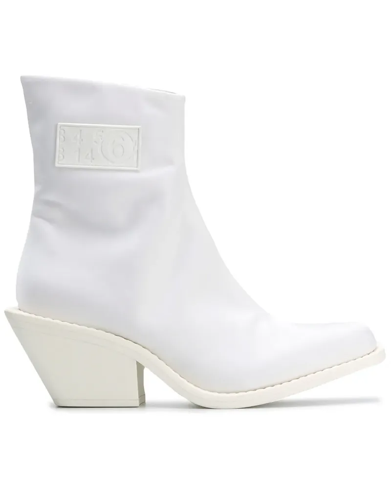Maison Margiela Stiefeletten mit Logo-Patch - Weiß Weiß