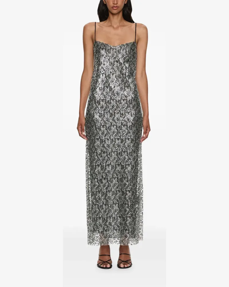 Christopher Esber sequinned lace maxi dress - Grau Grau