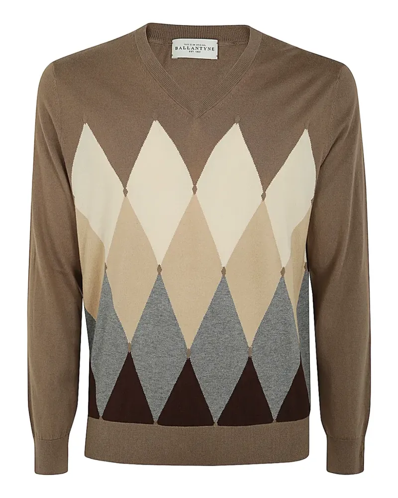 Ballantyne Pullover mit Argyle-Muster - Braun Braun