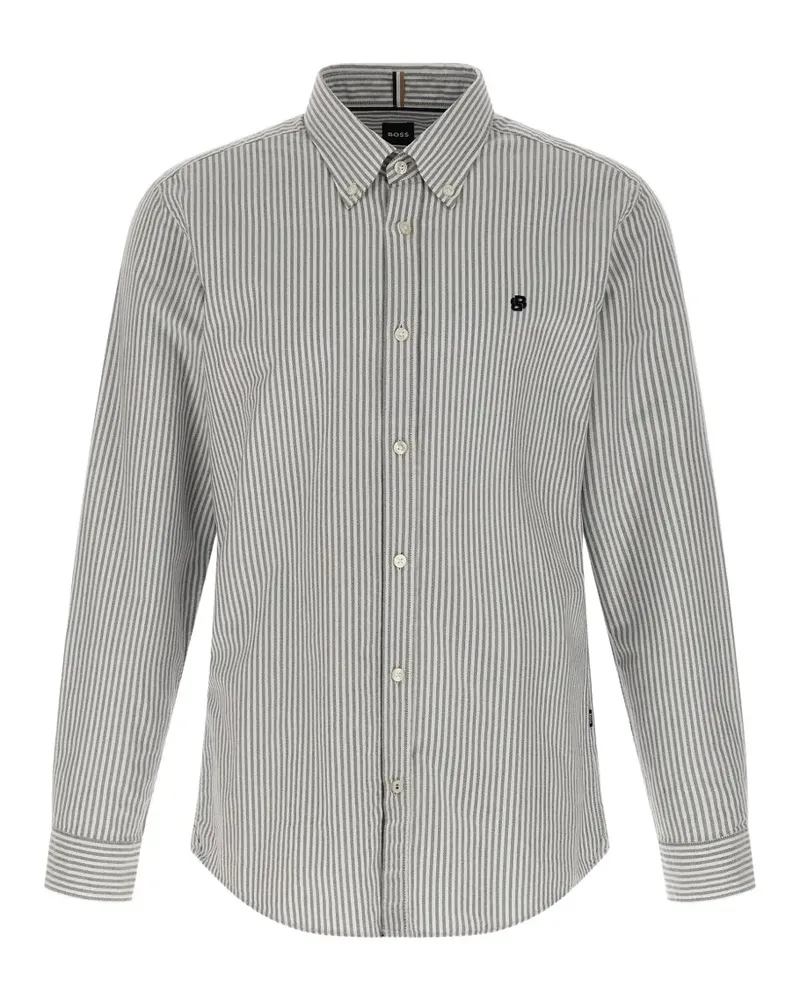 HUGO BOSS Gestreiftes Hemd - Weiß Weiß