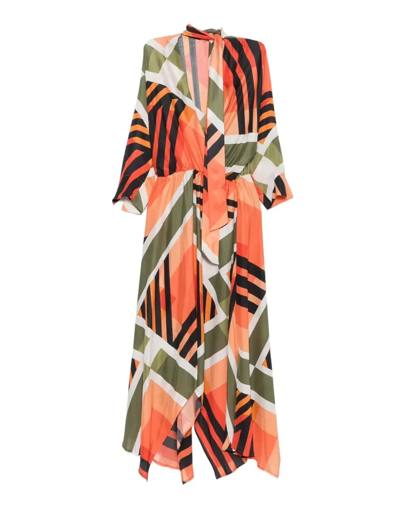 Simona Corsellini Kleid mit geometrischem Print - Orange Orange