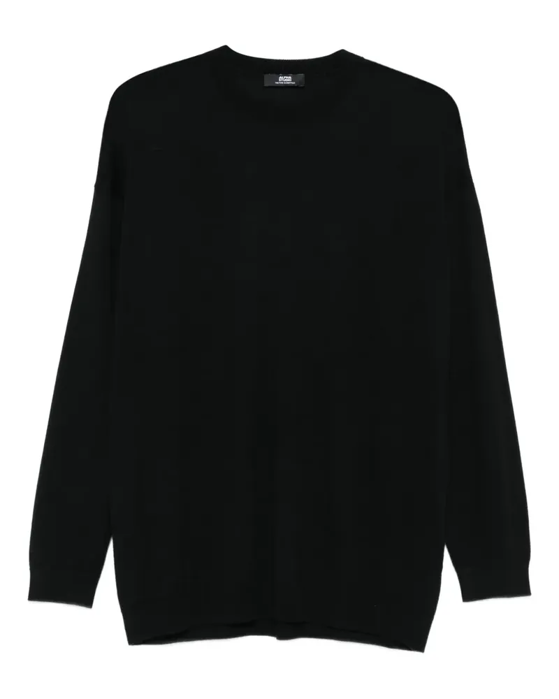 Alpha Studio Pullover mit Rundhalsausschnitt - Schwarz Schwarz