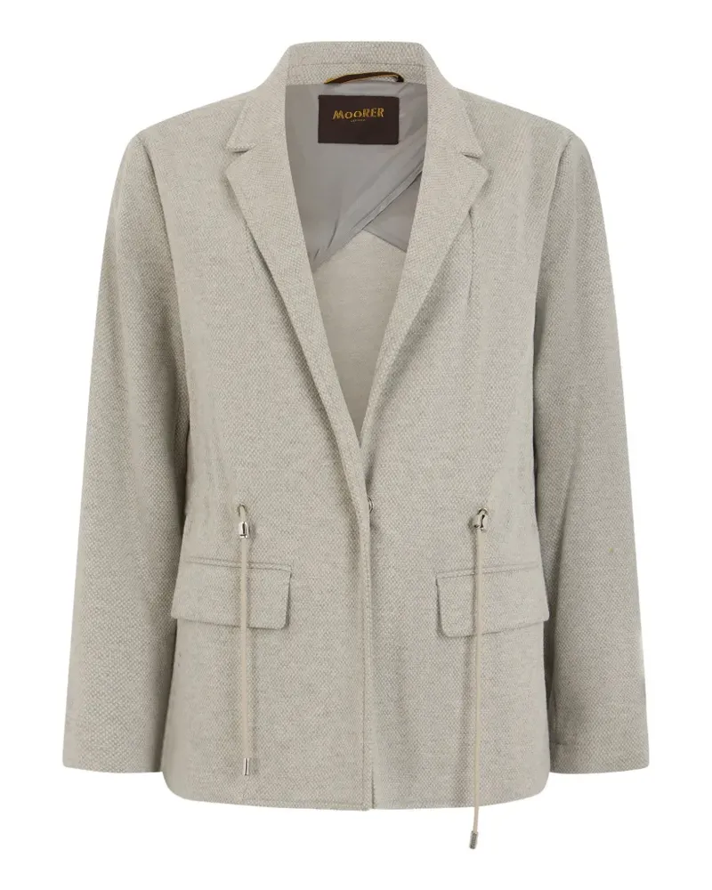 MOORER drawstring-waist notched-lapel blazer - Grau Grau