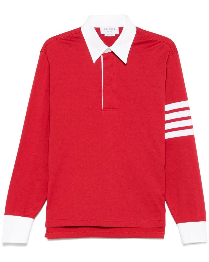 Thom Browne Poloshirt mit Streifen - Rot Rot