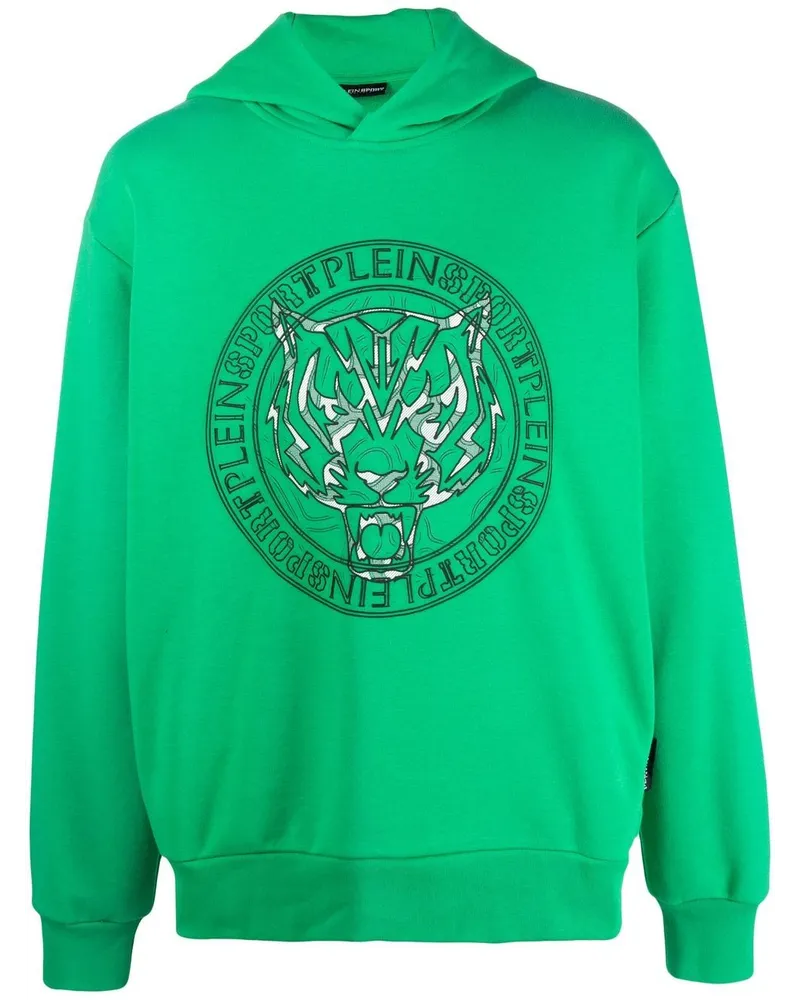 Philipp Plein Hoodie mit Logo-Print Grün