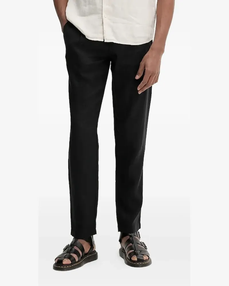 Marc O'Polo Hose mit Logo-Patch - Schwarz Schwarz