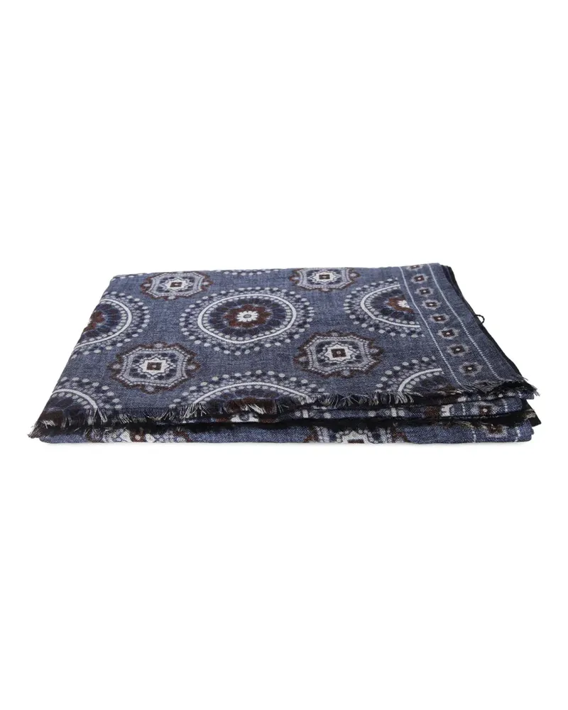 Dell'oglio Schal mit geometrischem Print - Blau Blau
