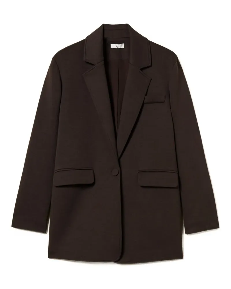 Twin-Set Blazer mit fallendem Revers - Schwarz Schwarz